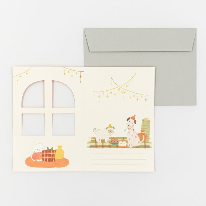 窓あきﾒｯｾｰｼﾞｶｰﾄﾞ ﾜﾝﾜﾝﾊﾟｰﾃｨｰ