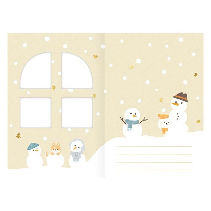 窓あきﾒｯｾｰｼﾞｶｰﾄﾞ 雪だるま