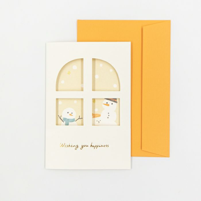 窓あきﾒｯｾｰｼﾞｶｰﾄﾞ 雪だるま