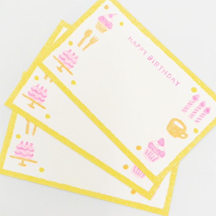 ﾚﾄﾛ印刷ﾐﾆｶｰﾄﾞ お祝いｹｰｷ