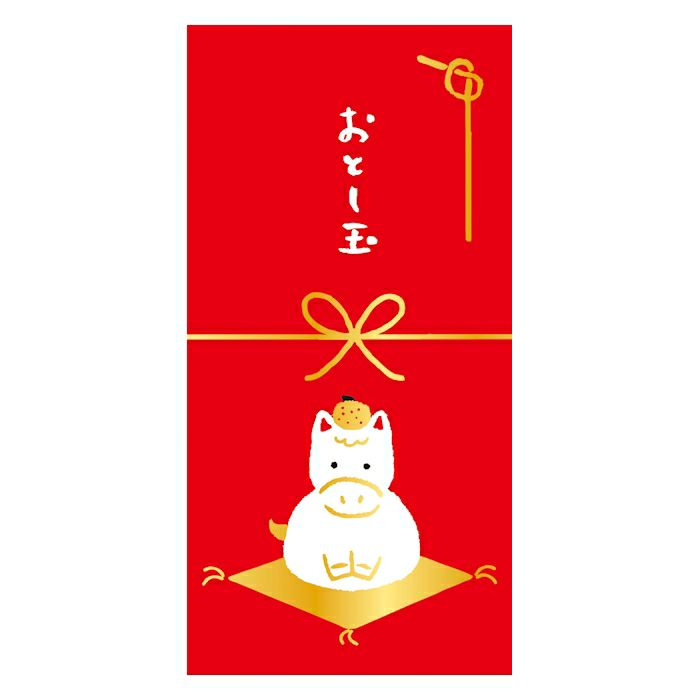 お年玉のし袋M 箔 鏡もち午