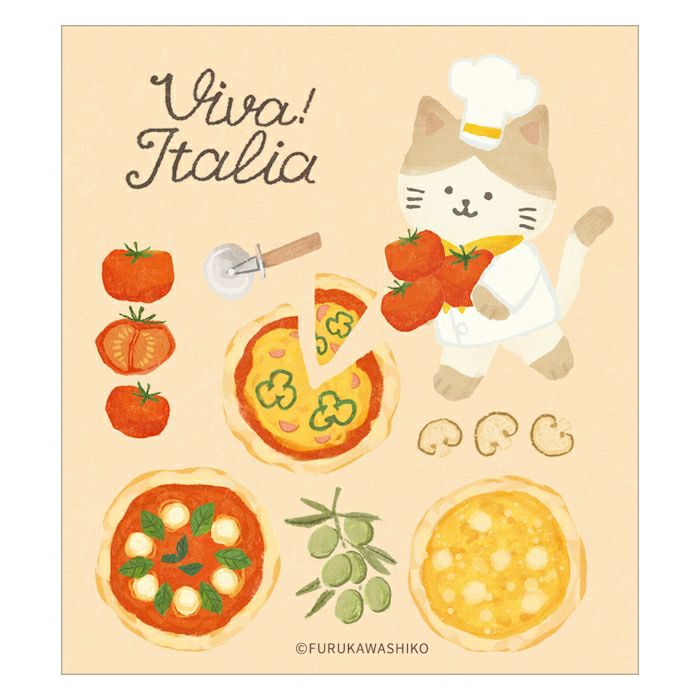 ﾒﾓﾊﾟｯﾄﾞ ﾋﾟｻﾞにゃんこ ｲﾀﾘｱ