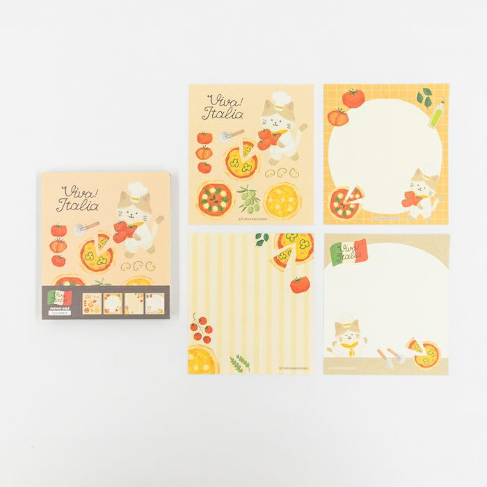 ﾒﾓﾊﾟｯﾄﾞ ﾋﾟｻﾞにゃんこ ｲﾀﾘｱ | 古川紙工公式オンラインショップ