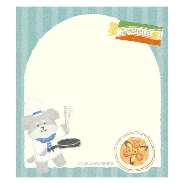 ﾒﾓﾊﾟｯﾄﾞ ﾊﾟｽﾀわんこ ｲﾀﾘｱ