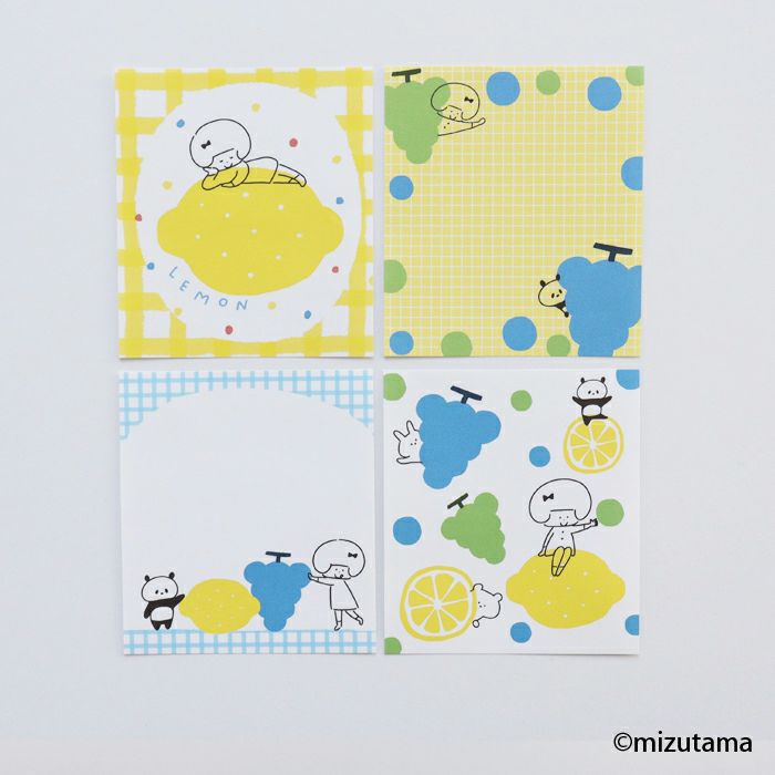 ｵﾝﾗｲﾝ限定 ﾒﾓﾊﾟｯﾄﾞ FRUIT LEMON×GRAPE