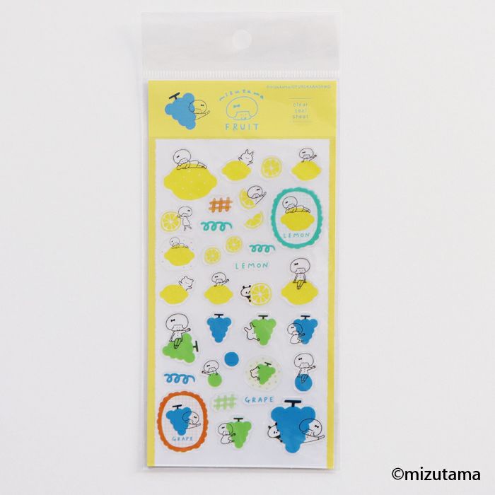ｵﾝﾗｲﾝ限定 透明ｼｰﾙｼｰﾄ FRUIT LEMON×GRAPE