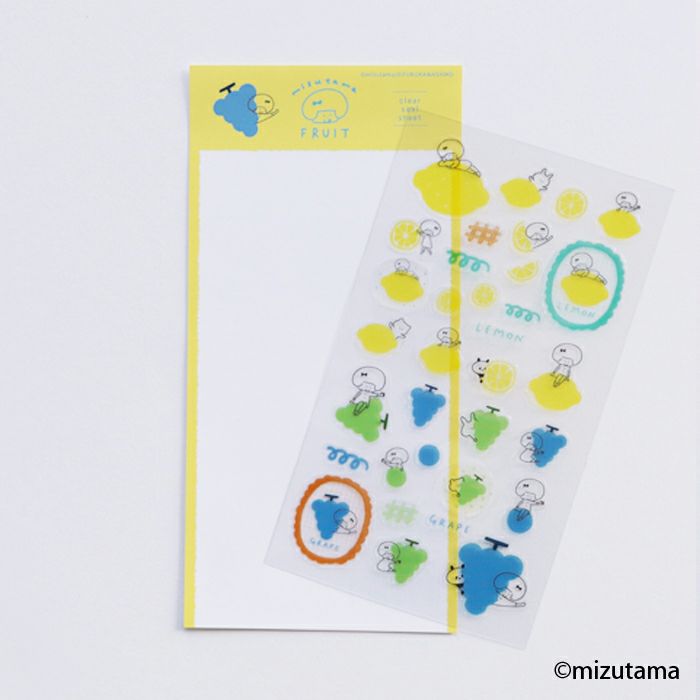 ｵﾝﾗｲﾝ限定 透明ｼｰﾙｼｰﾄ FRUIT LEMON×GRAPE