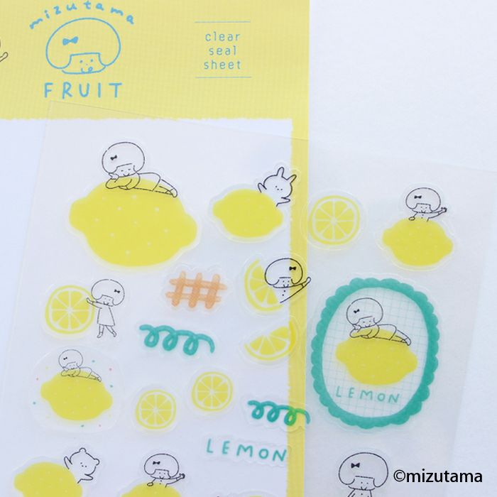 ｵﾝﾗｲﾝ限定 透明ｼｰﾙｼｰﾄ FRUIT LEMON×GRAPE