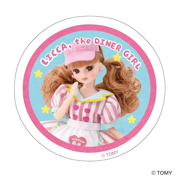 ｽﾃｯｶｰ3柄ｾｯﾄ ﾀﾞｲﾅｰｶﾌｪ ﾘｶちゃん