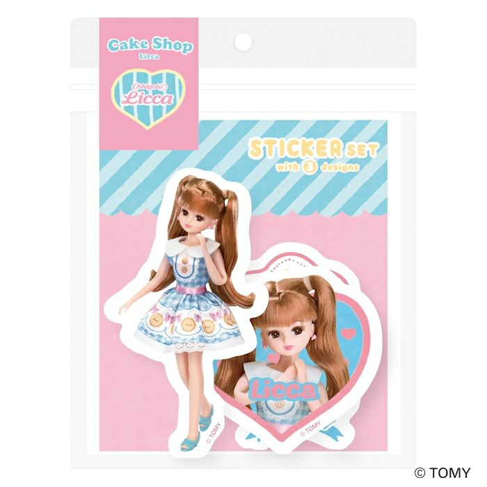 ｽﾃｯｶｰ3柄ｾｯﾄ ｹｰｷｼｮｯﾌﾟ ﾘｶちゃん