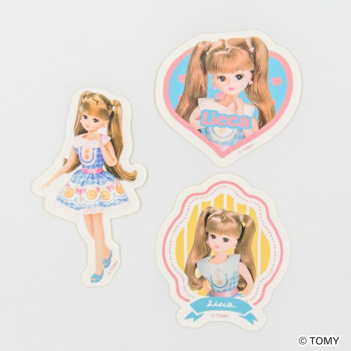 ｽﾃｯｶｰ3柄ｾｯﾄ ｹｰｷｼｮｯﾌﾟ ﾘｶちゃん