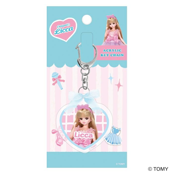 ﾘﾎﾞﾝ付きｱｸﾘﾙｷｰﾎﾙﾀﾞｰ ｱｲﾄﾞﾙ ﾘｶちゃん