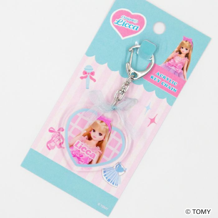 ﾘﾎﾞﾝ付きｱｸﾘﾙｷｰﾎﾙﾀﾞｰ ｱｲﾄﾞﾙ ﾘｶちゃん