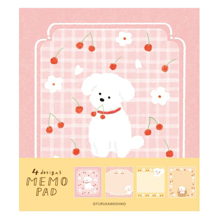 ﾒﾓﾊﾟｯﾄﾞ ｻｸﾗと白いわんこ