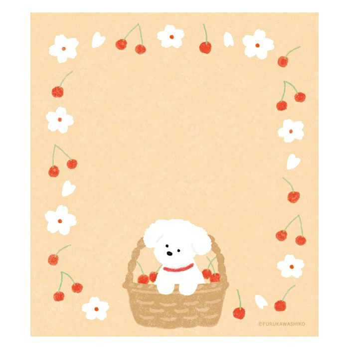 ﾒﾓﾊﾟｯﾄﾞ ｻｸﾗと白いわんこ