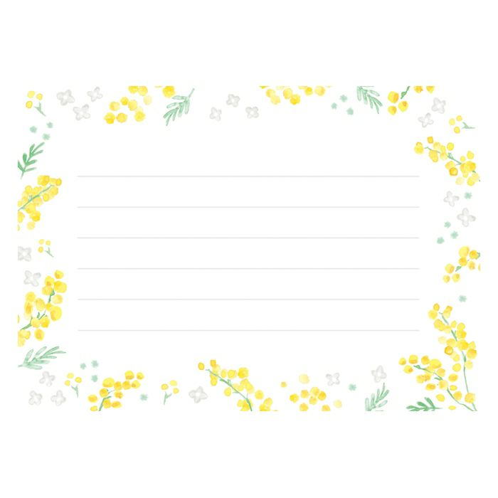 お手紙美人 ﾐﾓｻﾞと白い花